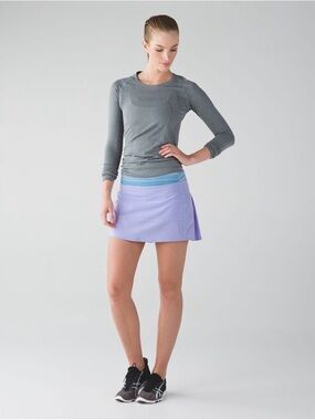 Lululemon Pace Rival Skirt II (Tall)Lilac / Wave Caspian Blue size 4 (k11)